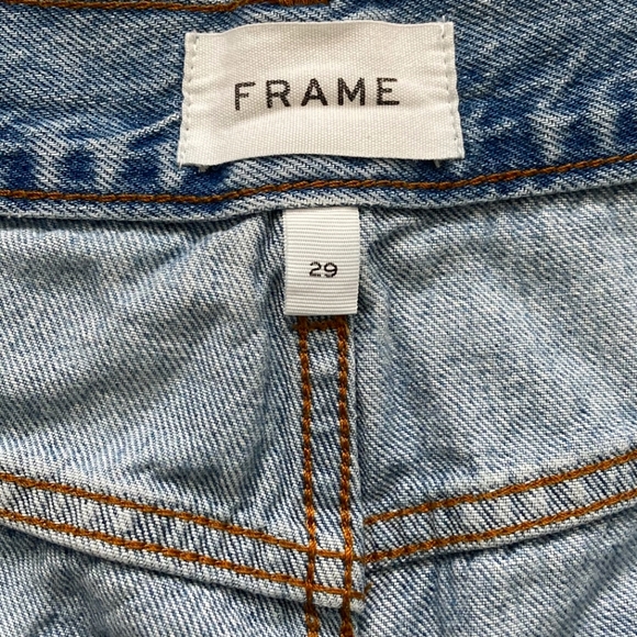 FRAME High Rise cropped the lounge Chill denim jogger blue Jeans size 29 - Picture 14 of 16
